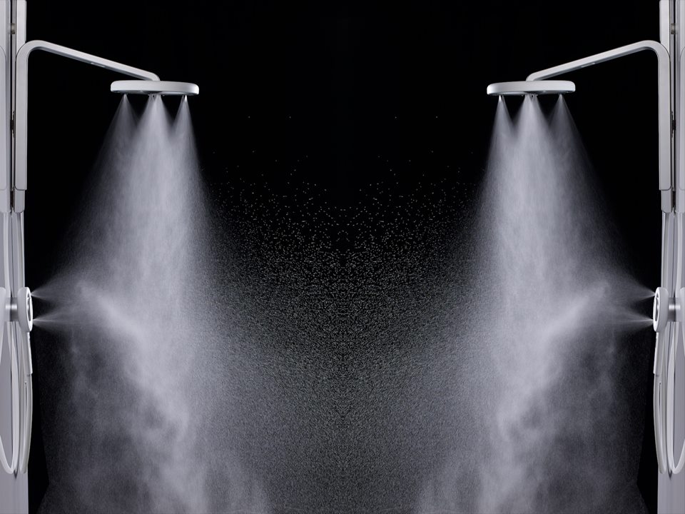 Nebia high pressure shower heads.